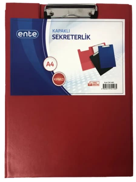ENTE A4 SEKRETERLİK KAPAKLI KIRMIZI